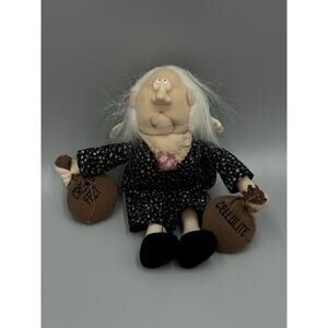 Vintage 1989 Heartline Prunella Wrinkle Fairy Plush Crows Feet 9” Stuffed Doll